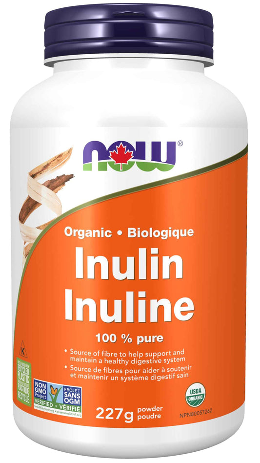 NOW Supplements, Inulin Prebiotic Pure Powder, Certified Organic, Non-GMO Project Verified, Intestinal Support, 8-Ounce 🍁 All In One Marketplace Canada