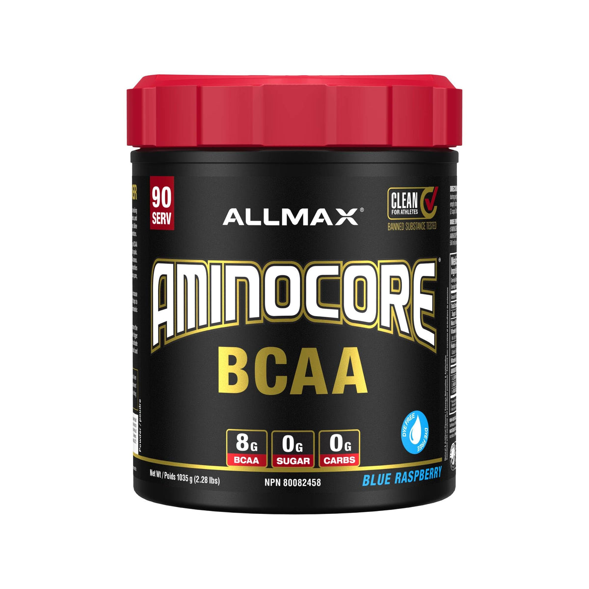 ALLMAX AMINOCORE BCAA Powder, Blue Raspberry, 90 Servings, 1035 g 🍁 All In One Marketplace Canada