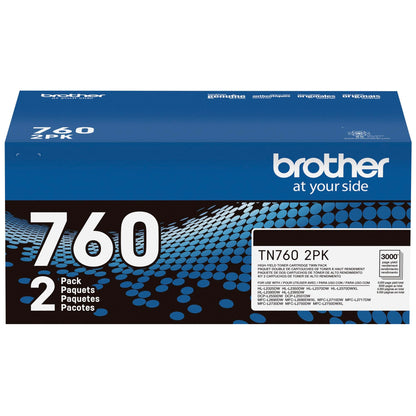 Brother Original TN760 High-Yield Black Toner Cartridge Value Pack (2), Higher Yield for Value, Original Toner Replacement cartridges,for Brother Laser Printers HL-L2395DW, DCP-L2550DW and More 🍁 All In One Marketplace Canada