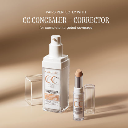 Marcelle CC Cream SPF 35, Light, 12-in-1 Tinted Moisturizer, Complete Coverage & Correction, Hypoallergenic, Fragrance-Free, Paraben-Free, Oil-Free, Non-Comedogenic, Vegan, Cruelty-Free, 30 mL 🍁 All In One Marketplace Canada