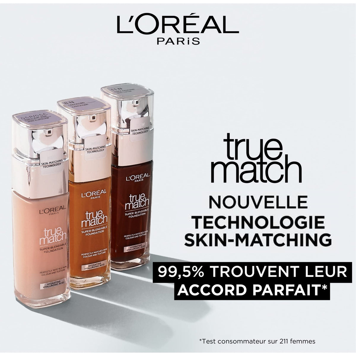 L'Oreal Paris True Match Super-Blendable Liquid Foundation, Skincare Infused with Moisturizing Cream & Hyaluronic Acid, 30 ml, Shade: 2N Vanilla 🍁 All In One Marketplace Canada