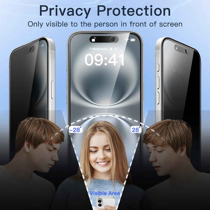 JETech Privacy Screen Protector for iPhone 16 6.1-Inch, Anti-Spy Tempered Glass Film with Easy Installation Tool, 2-Pack 🍁 All In One Marketplace Canada