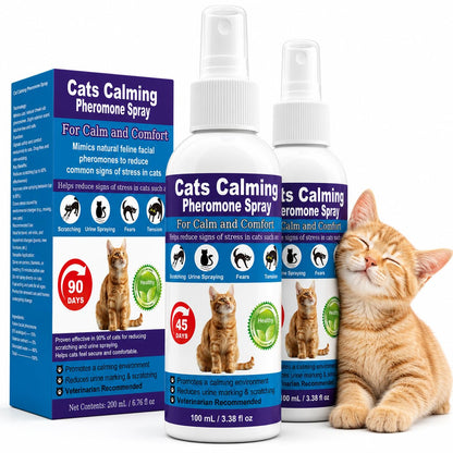 Cat Calming Spray & Cat Pheromone Spray – Stress & Anxiety Relief for Cats & Kittens, Reduces Scratching, Peeing & Marking, Safe Drug-Free Formula with F3 Cat Pheromones,2 Pack 🍁 All In One Marketplace Canada