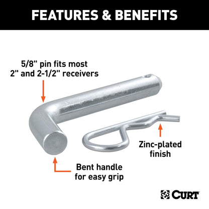 Curt Manufacturing 21580 5/8" Pin and Clip For Super Duty Ball Mount Series 🍁 All In One Marketplace Canada