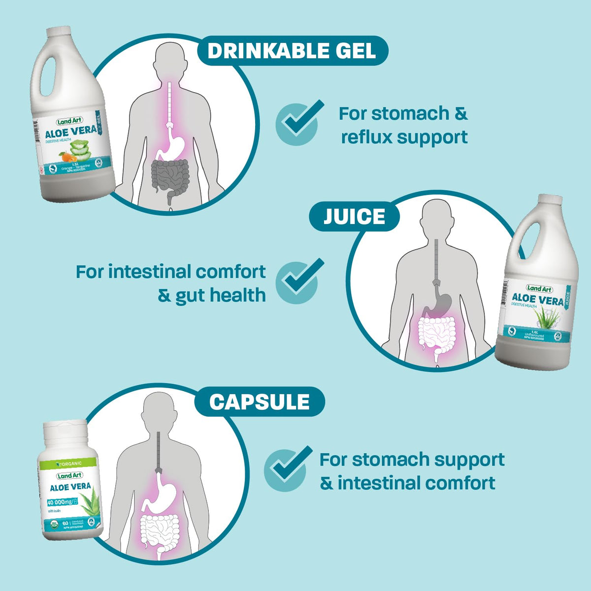 Aloe Vera Drinkable Gel, Orange, Heartburn & Acid Reflux, 1,5 L 🍁 All In One Marketplace Canada
