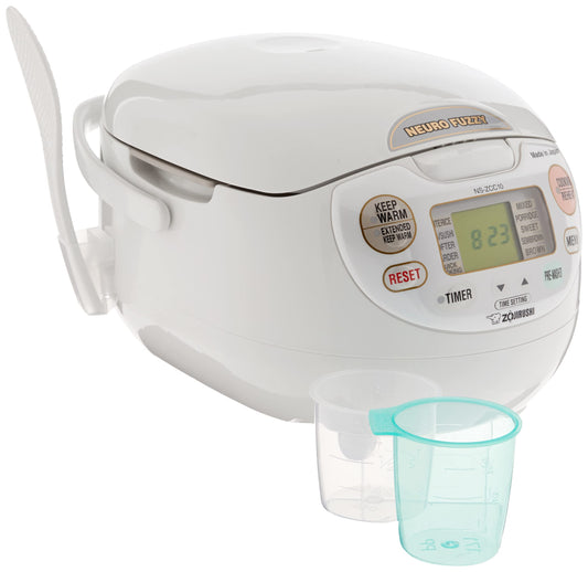 Zojirushi NS-ZCC10 5.5-Cup Neuro Fuzzy Rice Cooker And Warmer In Premium White 🍁 All In One Marketplace Canada