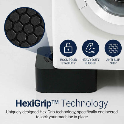 Anti Vibration Pads Washing Machine and Dryer (Set of 4) - Universal Washer Anti Vibration Pads with HexiGrip™ - Washing Machine Accessories & Leveling Pads - Vibration Dampening Mat 🍁 All In One Marketplace Canada