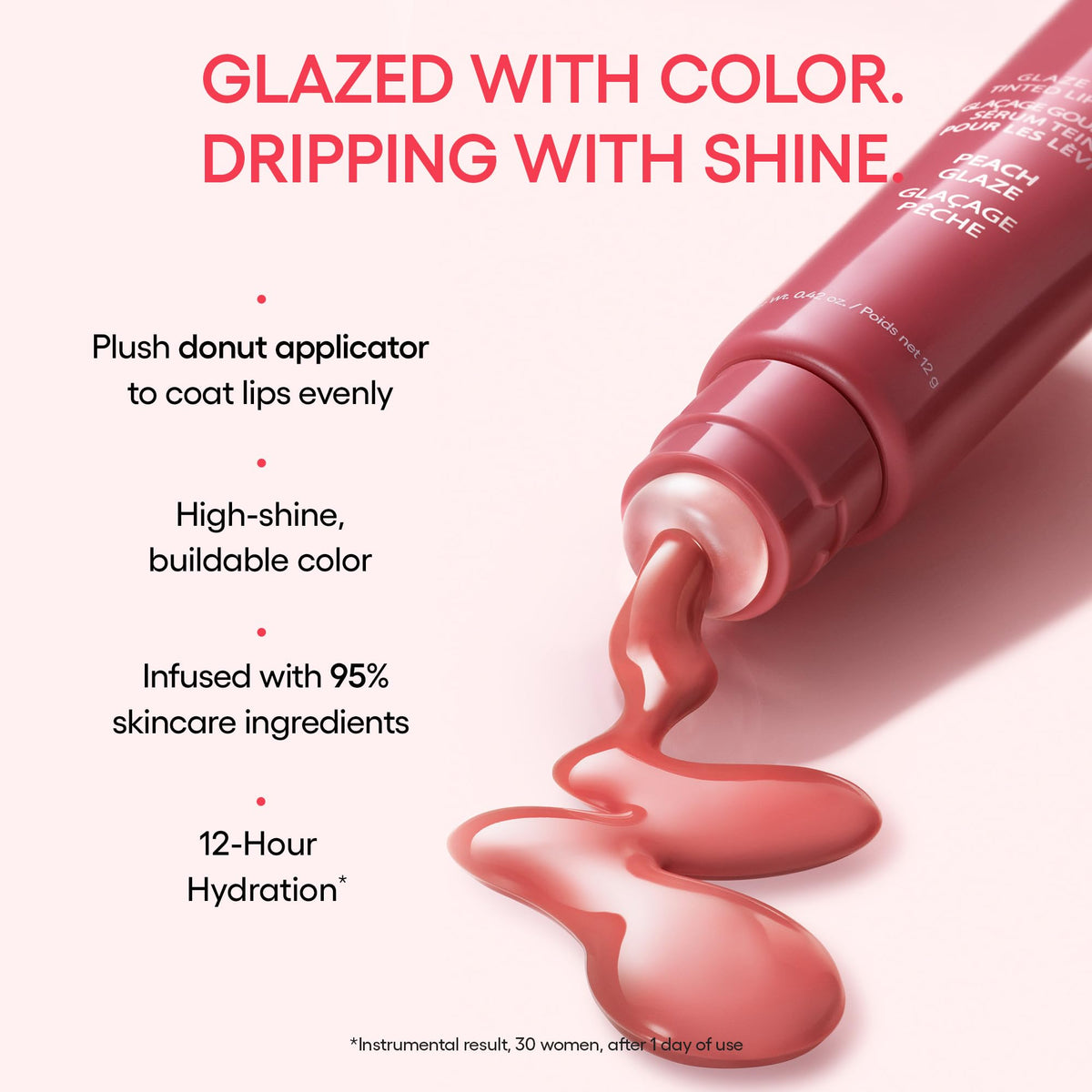 LANEIGE Glaze Craze Tinted Lip Serum for Hydrating, Glossy, Nourished Lips with Plumping Polypeptides, Peach Glaze 🍁 All In One Marketplace Canada