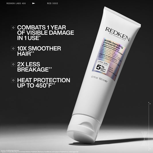 Redken Bonding Leave In Conditioner for Damaged Hair, Acidic Bonding Concentrate, Heat Protectant, Leave In Treatment For Deep Repair, For All Hair Types, 150 ml 🍁 All In One Marketplace Canada