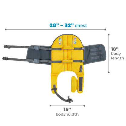 Outward Hound Granby Splash Dog Life Jacket with Handle, Reflective Floating Vest for Swimming & Boating, Maximum Buoyancy, All Skill Levels, Large Dogs (28–32" Girth), Yellow, Large 🍁 All In One Marketplace Canada