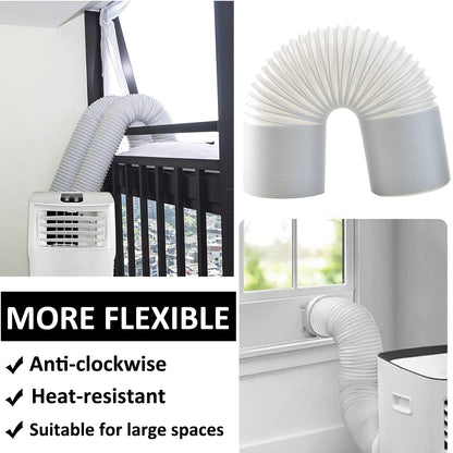 FUBININA 80" Portable Air Conditioner Hose, AC Hose with 5.9" Diameter, Anti-Clockwise Thread AC Exhaust Hose for Portable AC Vent Replacement Tube Compatible with LG Air Conditioner Part 🍁 All In One Marketplace Canada