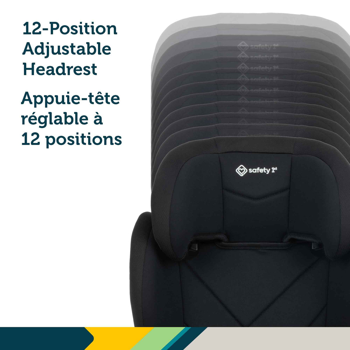 Safety 1st Growmate 2-in-1 Belt-Positioning Booster Car Seat, High-Back to Backless, Slim & Lightweight, Fits 3 Across, Adjustable Headrest - Hexagon Horizon 🍁 All In One Marketplace Canada
