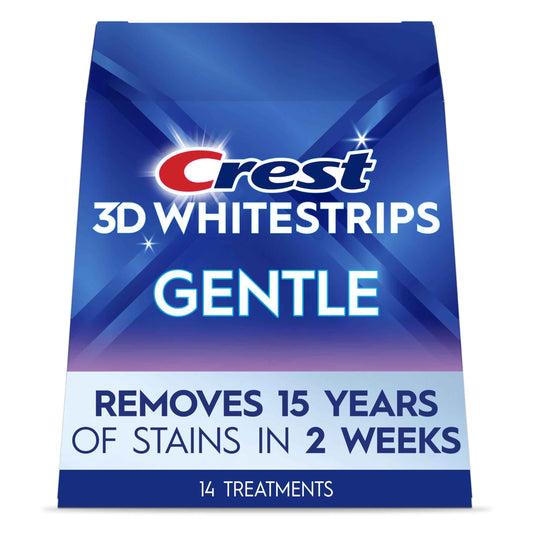 Crest 3D Whitestrips Gentle At-home Teeth Whitening Kit, 14 Treatments, Gently Removes 15 Years of Stains 🍁 All In One Marketplace Canada