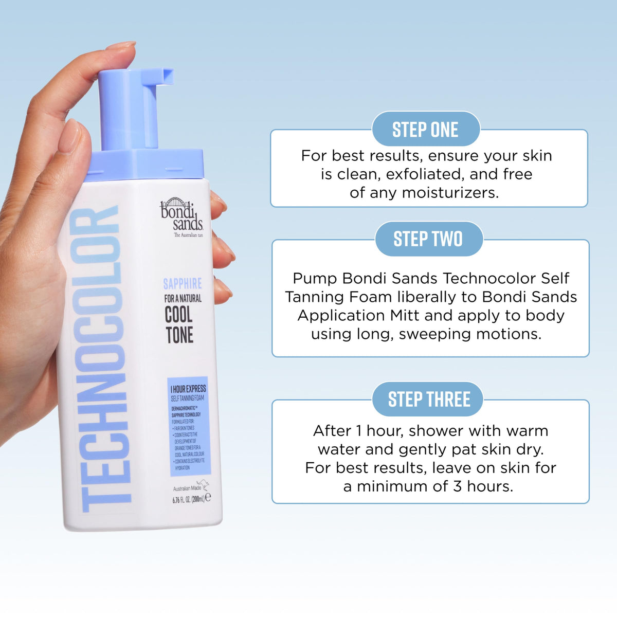 BONDI SANDS TECHNOCOLOR 1 HOUR EXPRESS SELF TANNING FOAM SAPPHIRE 200mL (CANADA) 🍁 All In One Marketplace Canada