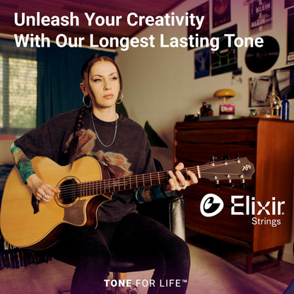 Elixir 80/20 Bronze Acoustic Guitar Strings with Polyweb Coating - Custom Light 11-52 🍁 All In One Marketplace Canada