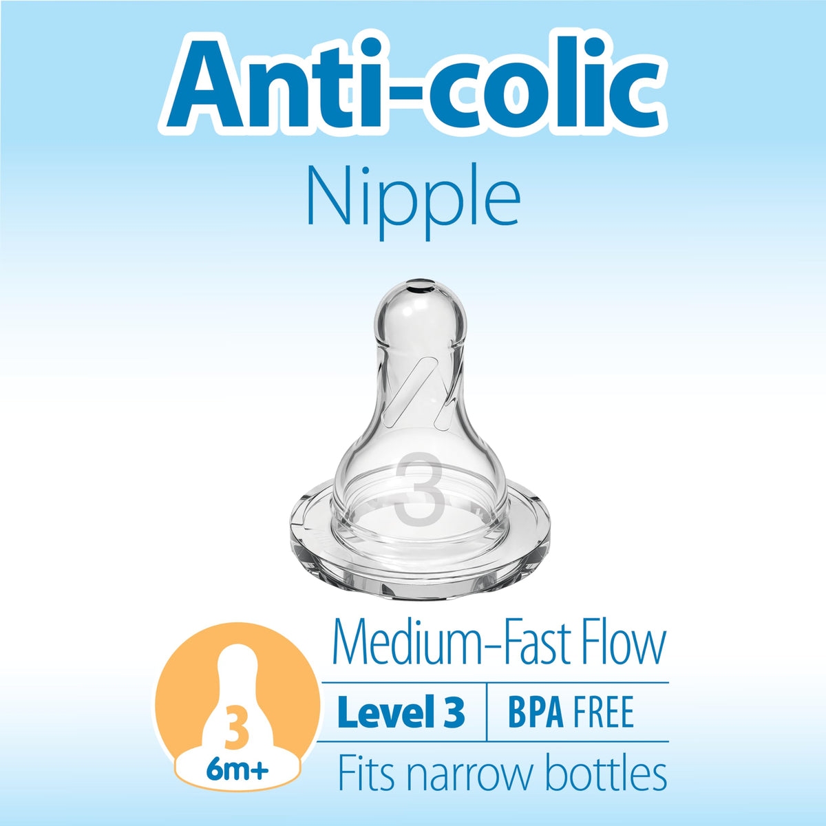 Dr. Brown's Original Nipple, Level 3 (6m+), 6 Count 🍁 All In One Marketplace Canada