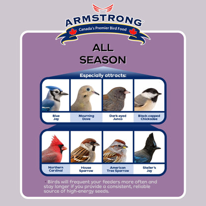 Armstrong All Season Blend, Premium Wild Bird Seed Mix, 4KG (8.8LB) Bag 🍁 All In One Marketplace Canada