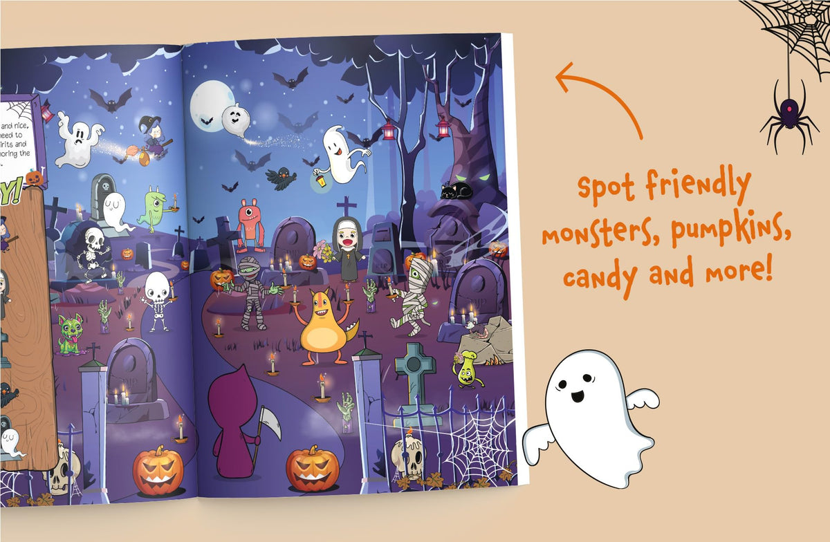 I Spy Halloween 2-in-1: Spot Friendly Monsters & Explore the Spooky Mansion! A Big Search and Find Book for Toddlers