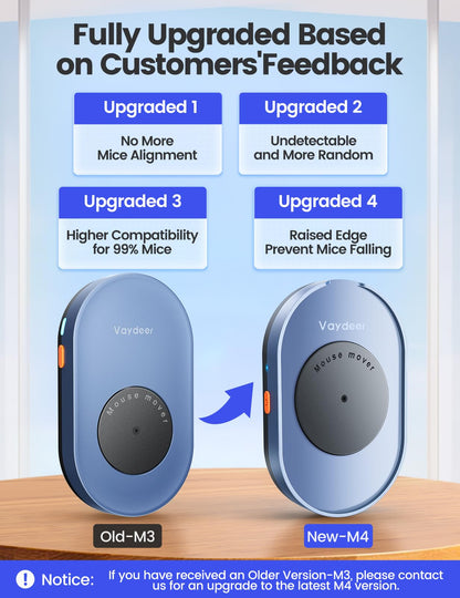 Vaydeer Undetectable Mouse Mover, M4 Mouse Jiggler Device with ON/Off Switch, Driver-Free Shaker Wiggler Mouse Movement Simulation for Computer Awakening, Gift Ideal for Men/Women 🍁 All In One Marketplace Canada