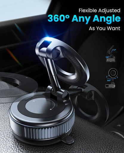 Jononser Magnetic Suction Phone Mount for Magsafe, 360° Adjustable Magnetic Car Phone Holder, Pocket Size Foldable Car Mount, Cell Phone Holders for Your Car for iPhone 17 16 15 14 13 12 Series,Black 🍁 All In One Marketplace Canada