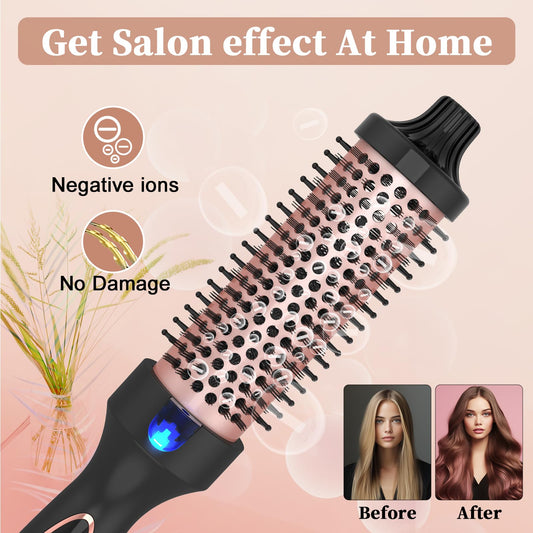 Hywestger Curling Iron Thermal Brush 1.5 Inch Global Voltage Travel-Friendly with Digital Display Temperature Ceramic Tourmaline Ionic Quick Heated Round Bush Suitable for Medium and Long Hair 🍁 All In One Marketplace Canada