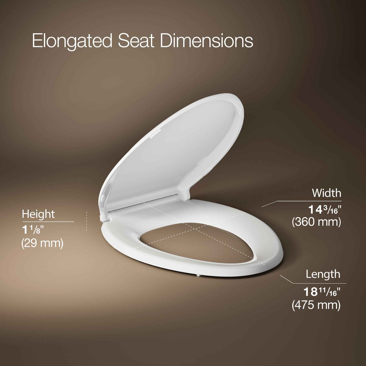 Kohler 4636-RL-0 Cachet ReadyLatch Quiet Close Elongated Toilet Seat, White 🍁 All In One Marketplace Canada