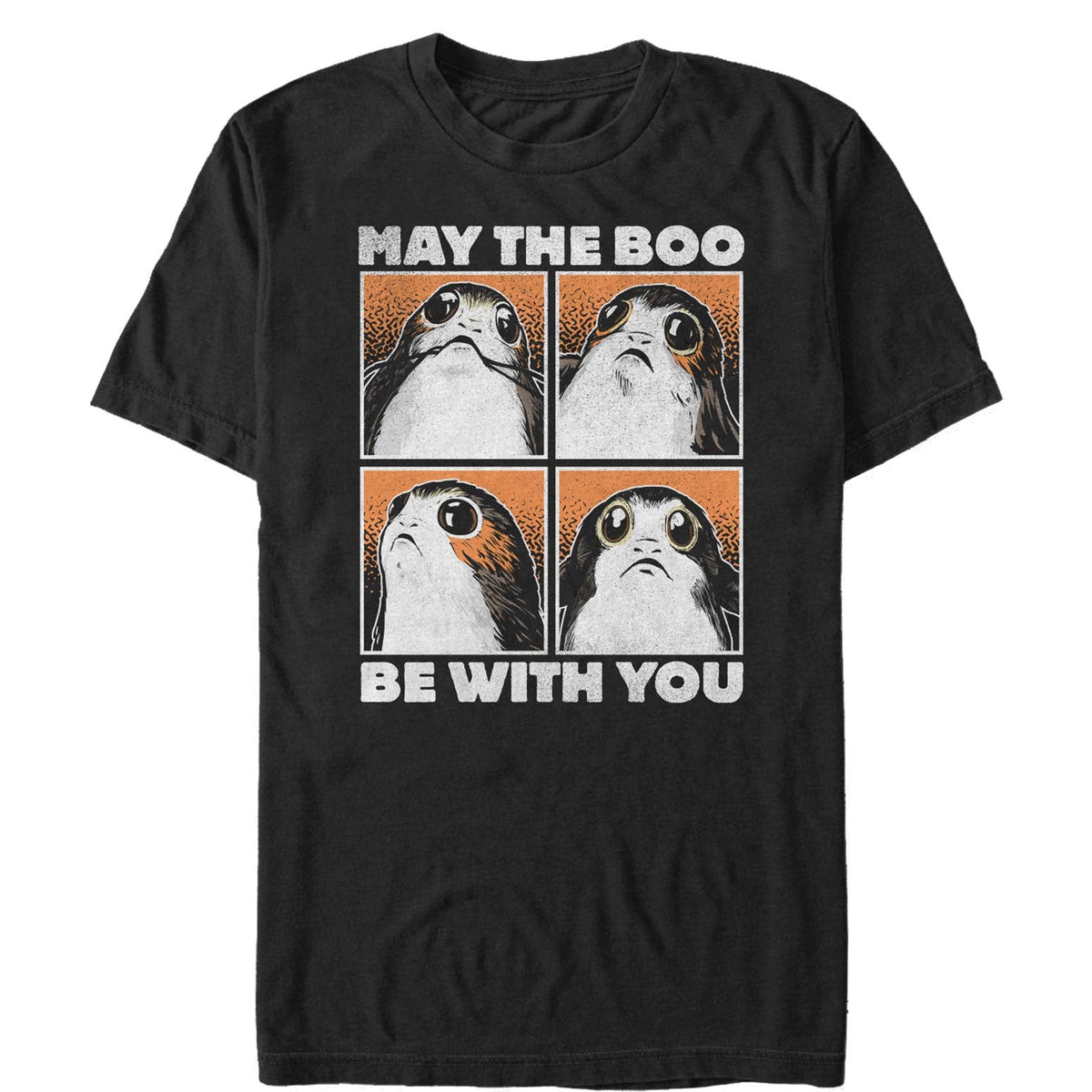 STAR WARS Licensed Halloween Boo PORG Men's Tee, Black, XXX-Large