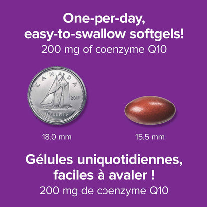 Webber Naturals Coenzyme Q10 (CoQ10) 200 mg, High Potency Antioxidant, Non-GMO, Gluten Free, 60 softgels, for Heart Health and Cellular Energy Production 🍁 All In One Marketplace Canada
