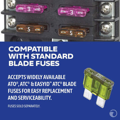 Blue Sea Systems ST Blade Fuse Block - 12 Circuits with Negative Bus & Cover 🍁 All In One Marketplace Canada
