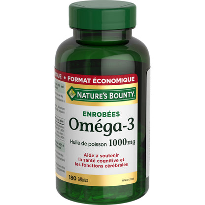NATURE'S BOUNTY Omega-3 Fish Oil, 1000 mg, Softgels, 262.1 g 🍁 All In One Marketplace Canada