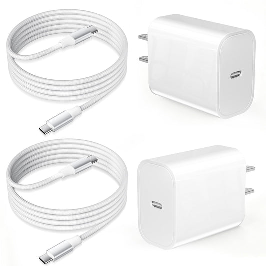 USB C Charger for iPhone 17 16 15, 2 Pack 20W PD 3.0 Type C Charger Fast Charging Block with 6FT USB-C to USBC Cable Compatible with iPhone Air 17 16 15 Pro Max/Pro/Plus Galaxy S25 Ultra and More 🍁 All In One Marketplace Canada