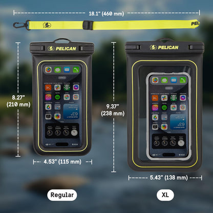 Pelican Marine Waterproof Phone Pouch (Regular) - Black/Hi-Vis Yellow 🍁 All In One Marketplace Canada