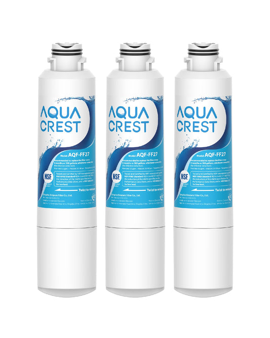 AQUA CREST AQF-FF27 Replacement for Samsung HAF-CIN/EXP, DA29-00020B, RF28HMEDBSR, RF263BEAESR, RF4287HARS, HAF-CIN, DA97-08006A-1, RF28K9380SR, RF28HFEDTSR, Refrigerator Water Filter, 3 Filters 🍁 All In One Marketplace Canada
