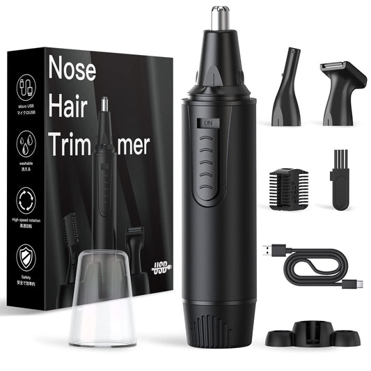 Nose Hair Trimmers for Men and Women-Rechargeable Ear Hair Trimmer-7IN1 Professional Painless Nose Clipper Eyebrow & Facial Hair Trimmer-IPX7 Waterproof Dual Edge Blades for Easy Cleansing-Black 🍁 All In One Marketplace Canada