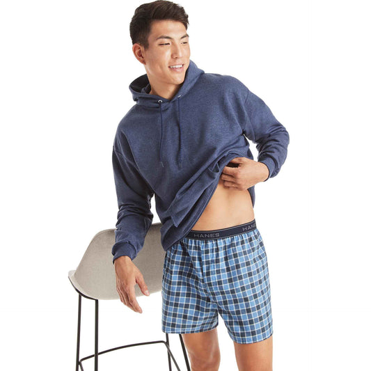 Hanes Men's 4 Pack FreshIQ Cotton Woven Boxer, Assorted, X Large 🍁 All In One Marketplace Canada