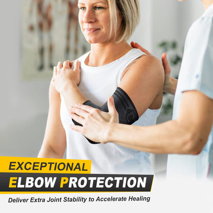 CAMBIVO Elbow Brace 2 Pack, Tennis Elbow Brace for Men and Women, Elbow Compression Sleeve, Elbow Support for Golf Elbow, Workouts, Weightlifting(Black, Large) 🍁 All In One Marketplace Canada