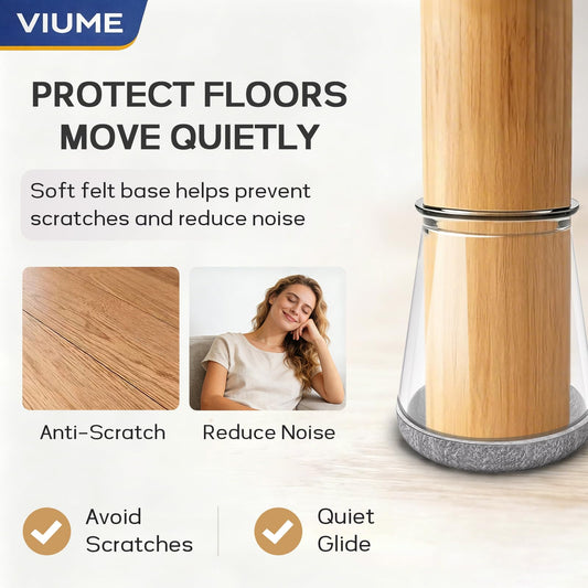 Chair Leg Floor Protectors 24PCS Furniture Sliders for Hardwood Floors, Silicone Chair Leg Protectors for Protecting Floors from Scratches and Noise, Fit:8/16" to 15/16" (13-23mm) 🍁 All In One Marketplace Canada