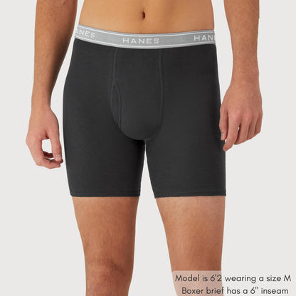 Hanes Boxer Briefs, Cool Dri Moisture-Wicking Underwear, Cotton No-Ride-up for Men, Multi-Packs Available, 6 Pack - Black/Gray, X-Large 🍁 All In One Marketplace Canada