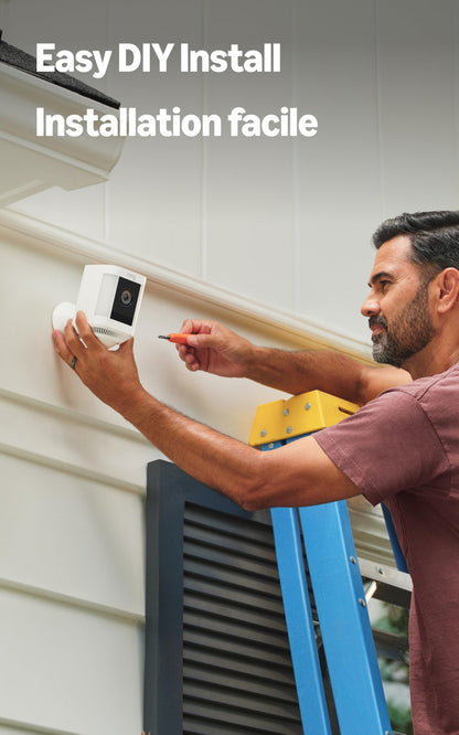Ring Spotlight Cam Plus, Plug-in | Two-Way Talk, Colour Night Vision, and Security Siren - Black 🍁 All In One Marketplace Canada
