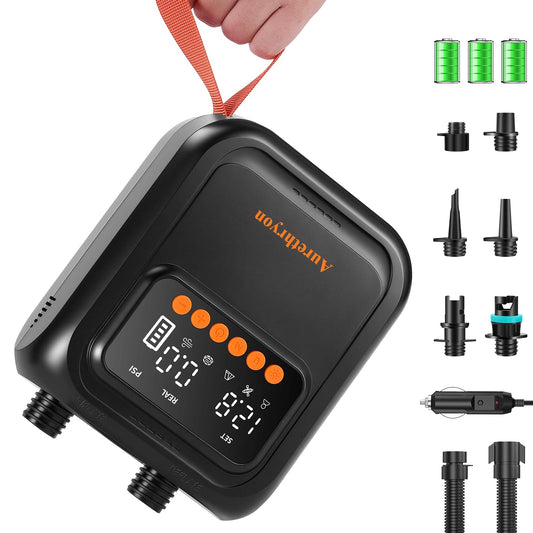 Dual Power Electric Paddle Board Pump, Rechargeable & 12V DC Portable SUP Air Pump, 20 PSI, 13,500mAh Battery, Dual Stage Inflation & Deflation, Auto-Off for Paddle Boards, Kayaks, Tents & Inflatables 🍁 All In One Marketplace Canada