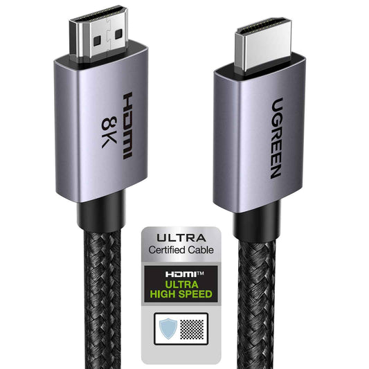 UGREEN 10K 8K HDMI 2.1 Cable 48Gbps 6.6FT, Certified 8K@60Hz 4K@120Hz 144Hz High Speed Gaming Cable Braided Cord, eARC HDCP 2.3 Dynamic HDR Compatible for HDTV/PS5/Xbox/SoundBar/RTX3090/Blu-ray 🍁 All In One Marketplace Canada