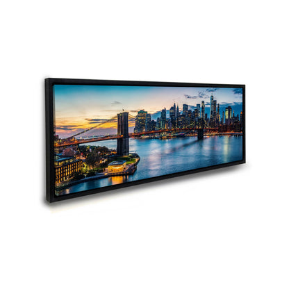 Cities Skylines-NYC Sunset Bridge-Wall Art