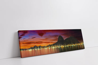 Wall Art Copacabana Sugarloaf Mountain Brazil 72" x 24"
