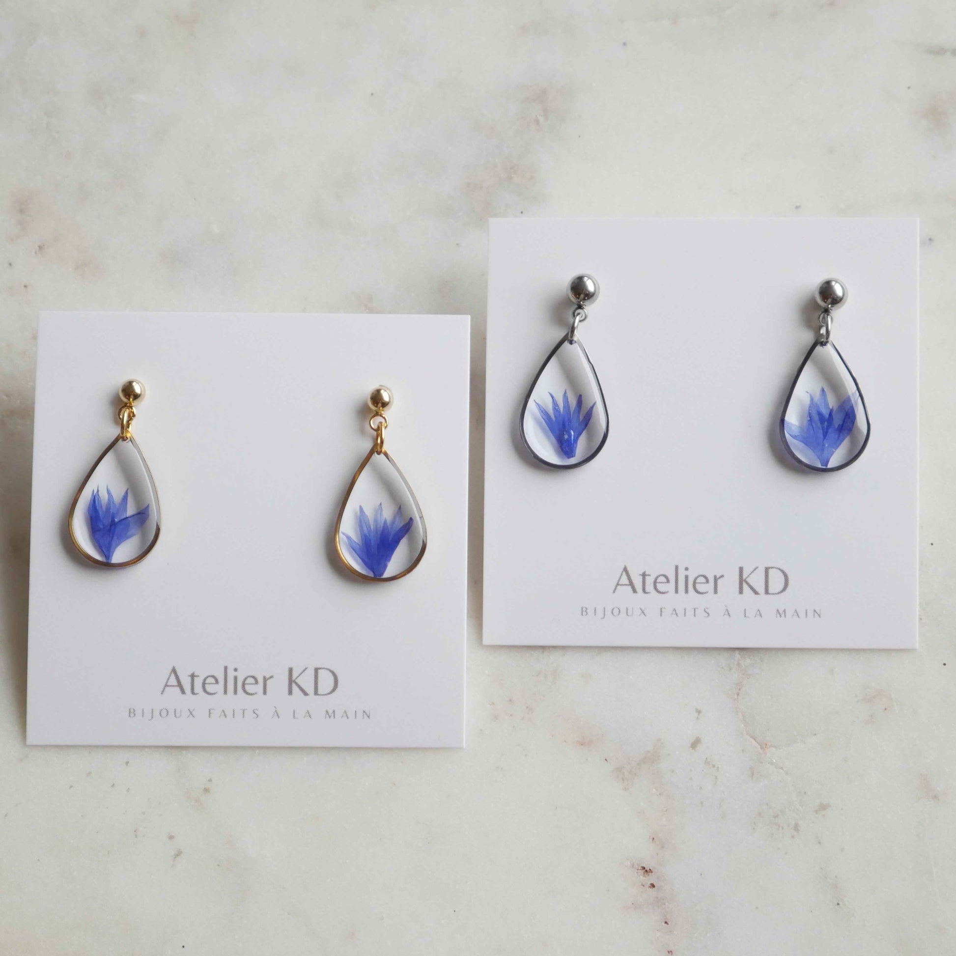 Boucles d'oreilles Blu - goutte (médium)