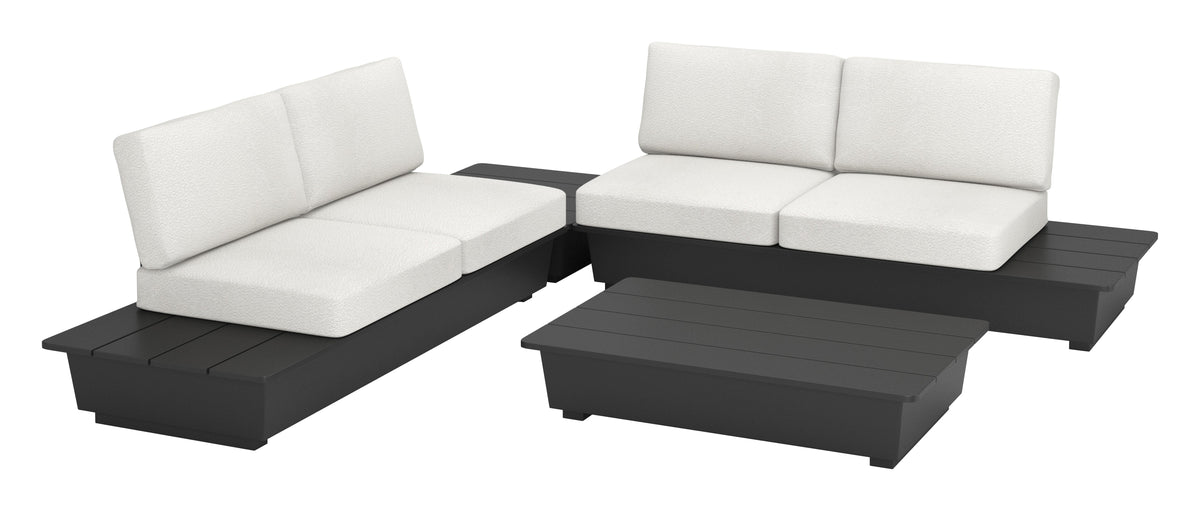 Arbor 2 Seater Modern Outdoor Sofa - Black