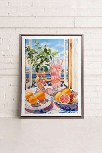 CITRUS VISTA PARADISE, Gestreckte Leinwandkunst