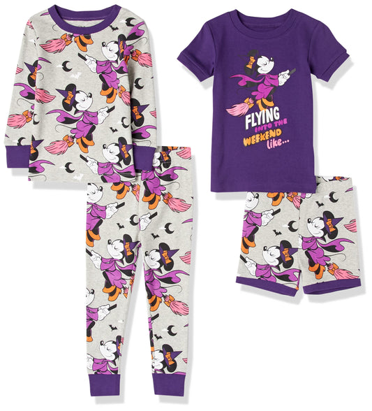 Disney | Marvel | Star Wars Girls' Pajama Set (Previously Spotted Zebra), Minnie/Halloween, 14-16