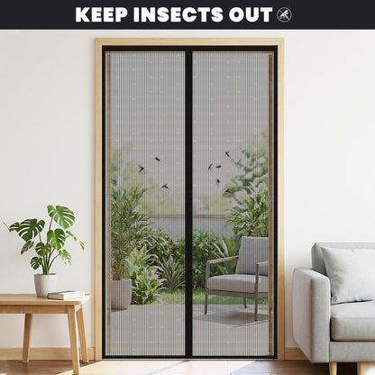 Magnetic Screen Door 36"W x 82"H, Fits Door Size to 34"W x 80"H, Heavy Duty Fiberglass Moustiquaire Magnétique, Screen Mesh with Automatic Block Closure, Walk Through Easily for Kids Pets 🍁 All In One Marketplace Canada