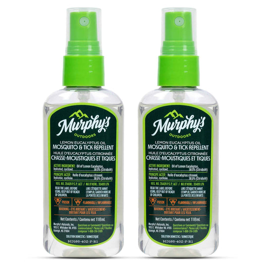 Murphy's Outdoors Mosquito & Tick Bug Repellent Spray, Oil of Lemon Eucalyptus for Skin and Outdoor Gear, 118mL Pump, 2-Pack 🍁 All In One Marketplace Canada