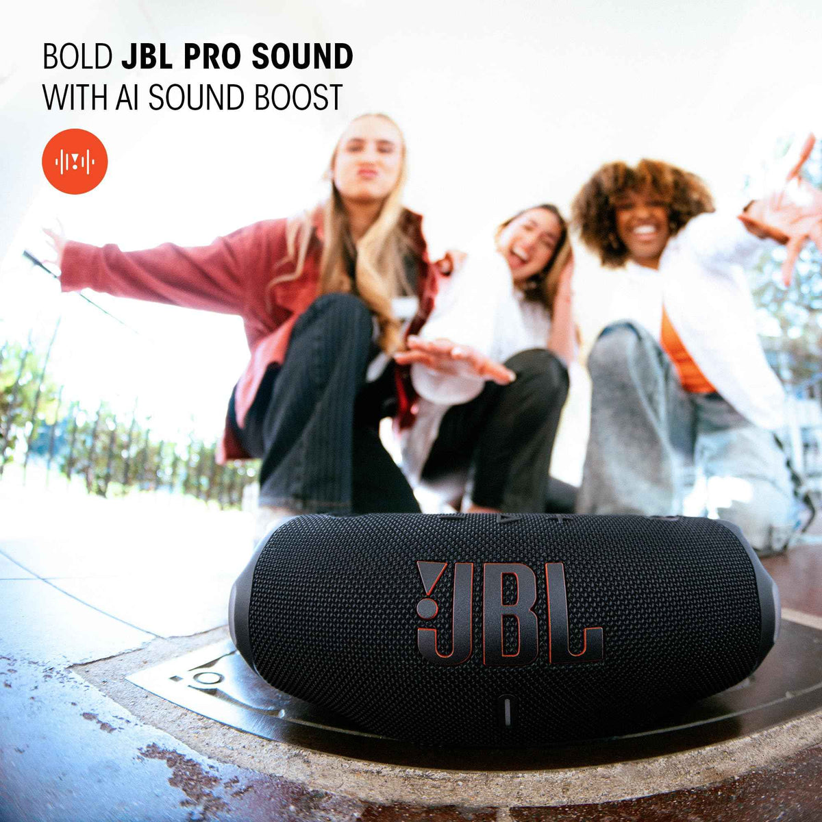 JBL Charge 6 - Portable Waterproof & Drop-Proof Bluetooth Speaker, Bold Pro Sound with AI Sound Boost, 28Hrs of Playtime, Built-in powerbank & Comes with a Sturdy/Removable Carrying Strap (Black) 🍁 All In One Marketplace Canada